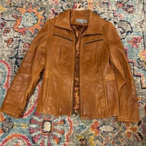 Anne Klein Vintage Women's Tan Leather Jacket